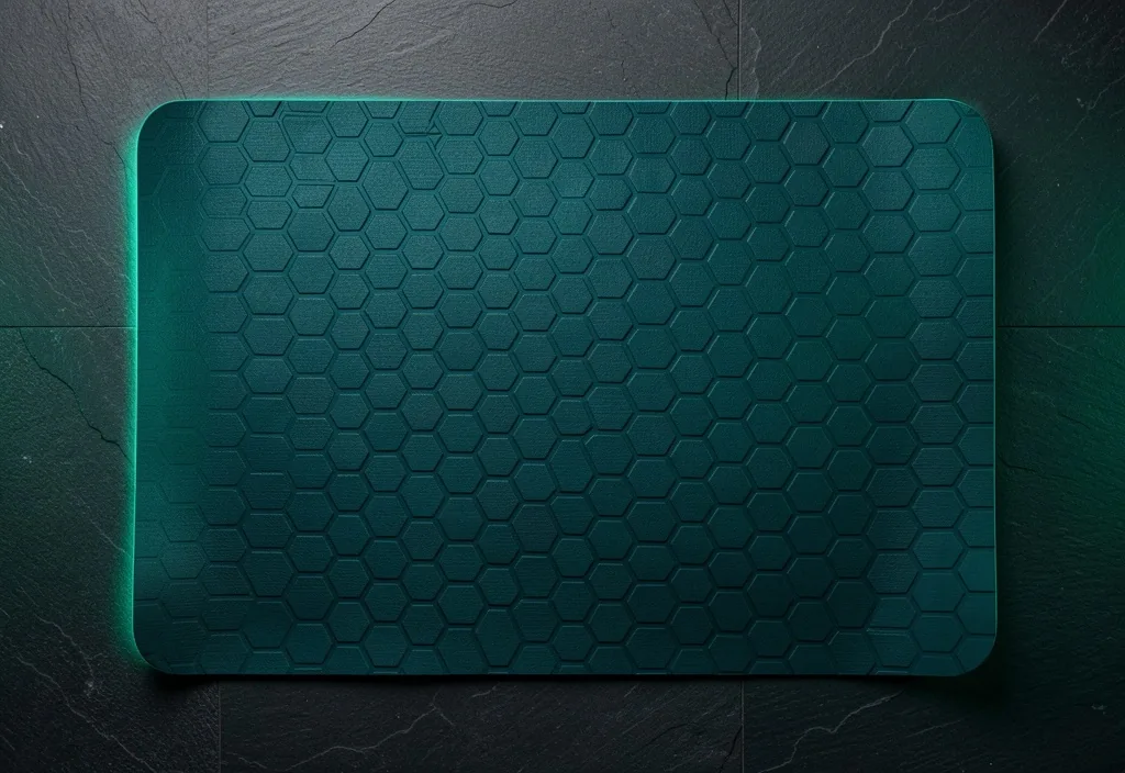 Yoga mat with textured surface